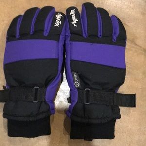 Purple and Black Ski Goves